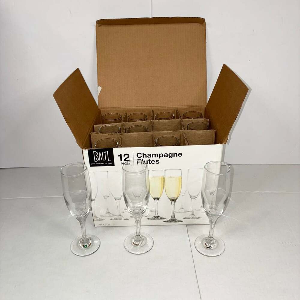 Salt 12 Piece Champagne Flutes 6 oz